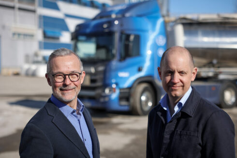 Magnus Wikman, vd på nystartade Wibax Energy och Magnus Sundström, verksamhetschef för logistiken på Wibax. Foto: Wibax