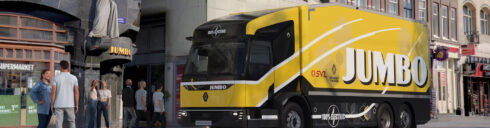  Med en räckvidd på 150 km är Oxygen väl lämpad för dagliga leveranser med SVZ till Jumbo i Amsterdam. Foto: Renault Trucks.