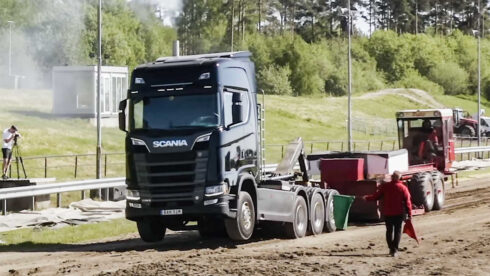 Scanias 770 med V8 klarade hela sträckan. Foto: Scania.