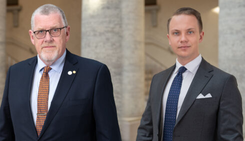 Thomas Morell och Tobias Andersson. Foto: Riksdagen